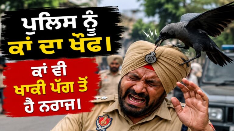 ਪੁਲਿਸ ਨੂੰ ਕਾਂ ਦਾ ਖੌਫ! ਖਾਕੀ ਪੱਗ ਵਾਲੇ ਮੁਲਾਜ਼ਮਾਂ ਨੂੰ ਹੀ ਬਣਾਉਂਦਾ ਨਿਸ਼ਾਨਾ